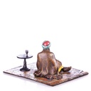 [LA-62603] Bronze Skulptur Figur Bronzeskulptur Bronzefigur Lesender Araber auf Teppich Bild 3