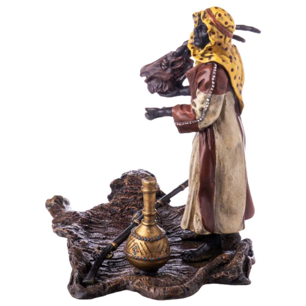 [LA-62604] Bronze Skulptur Figur Bronzeskulptur Bronzefigur Arabischer Händler Bild 2
