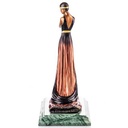 [LA-62629] Bronze Skulptur Figur Bronzeskulptur Bronzefigur Frau mit Kleid Art-Deco-Stil Bild 3