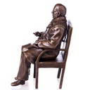 [LA-62632] Bronze Bronzeskulptur Bronzefigur Skulptur Figur Winston Churchill Braun Bild 3