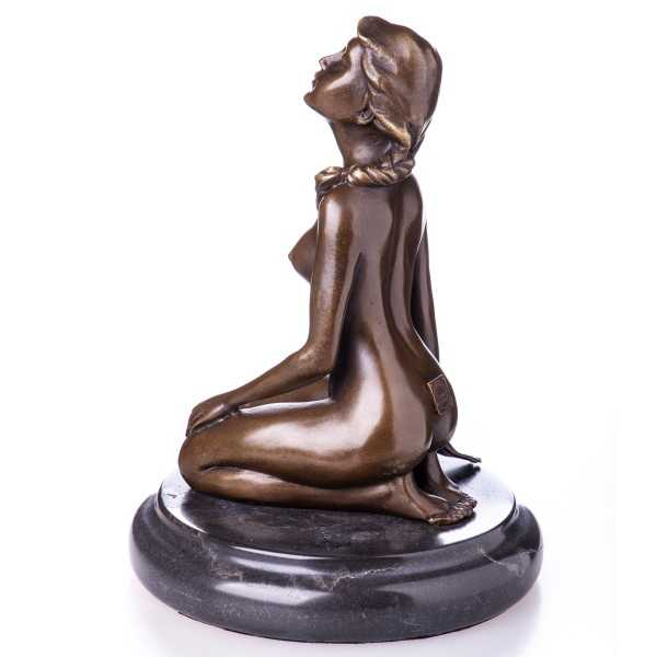 [LA-62639] Bronze Skulptur Figur Bronzeskulptur Bronzefigur Weiblicher Akt #62639 Bild 3