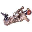 [LA-62651] Bronze Skulptur Figur Bronzeskulptur Bronzefigur Junge mit Affen Bild 2