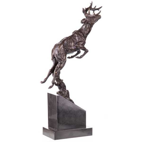 [LA-62658] Bronze Skulptur Figur Bronzeskulptur Bronzefigur Hirsch Bild 3