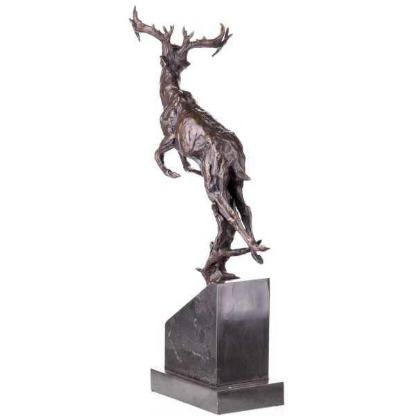 [LA-62658] Bronze Skulptur Figur Bronzeskulptur Bronzefigur Hirsch Bild 4