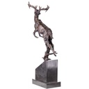 [LA-62658] Bronze Skulptur Figur Bronzeskulptur Bronzefigur Hirsch Bild 4