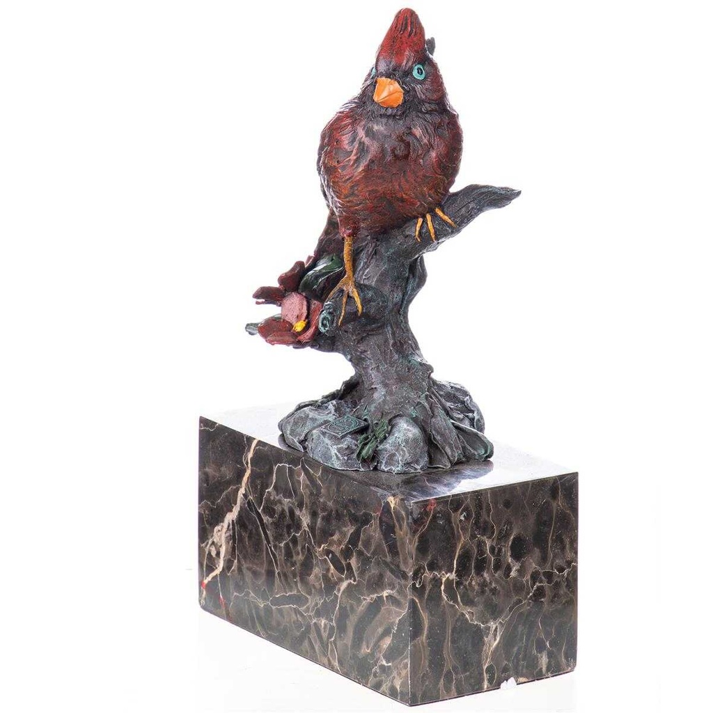 [LA-62659] Bronze Skulptur Figur Bronzeskulptur Bronzefigur Vogel auf Ast Bild 3