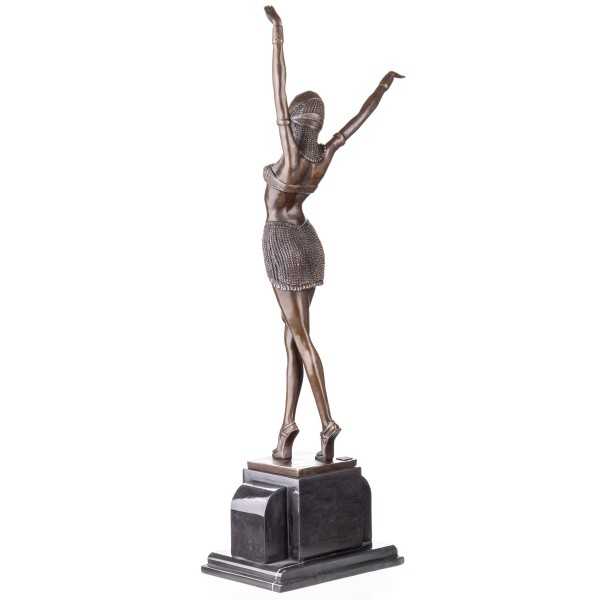 [LA-62664] Bronzeskulptur Bronzefigur Tänzerin Egyptian Dancer nach D.H.Chiparus Art-Deco-Stil Bild 4