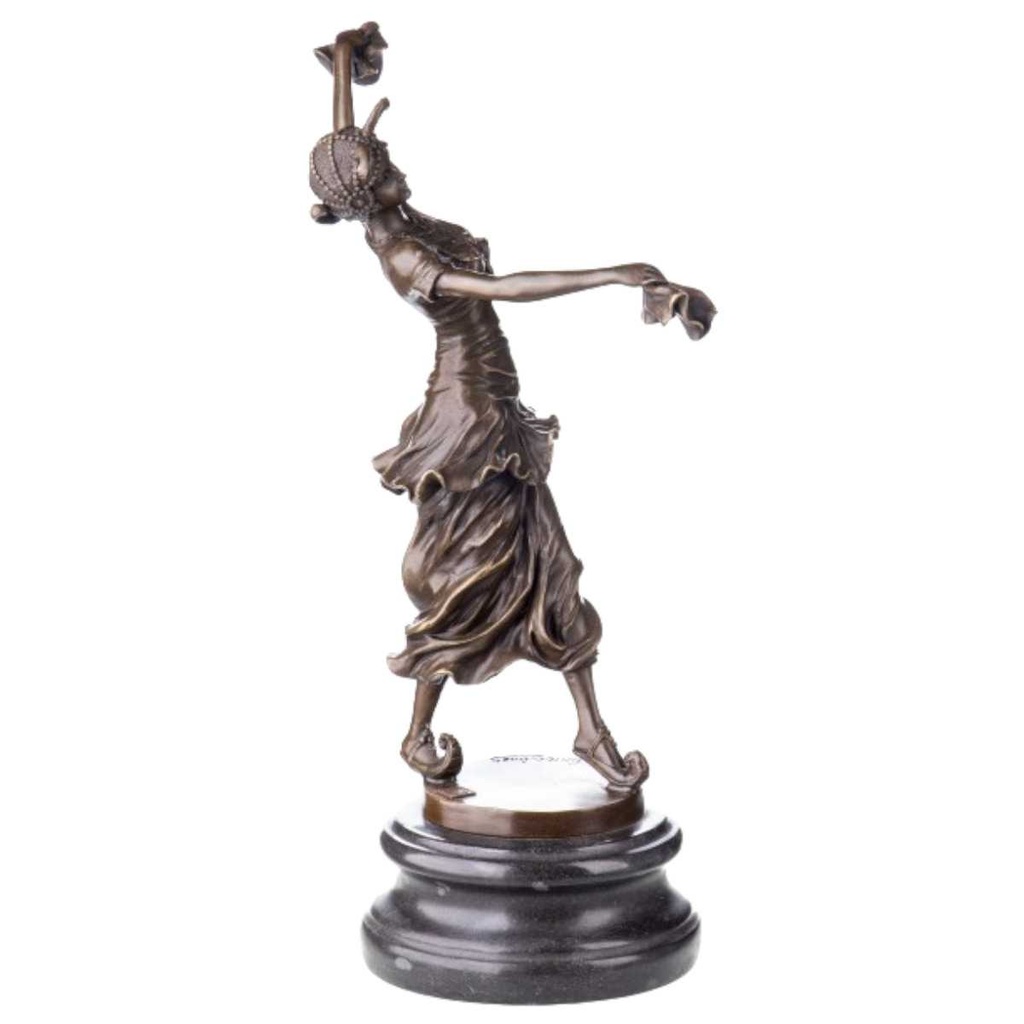 [LA-62666] Bronze Skulptur Figur Bronzeskulptur Bronzefigur Tänzerin mit Tüchern Art-Deco-Stil Bild 2