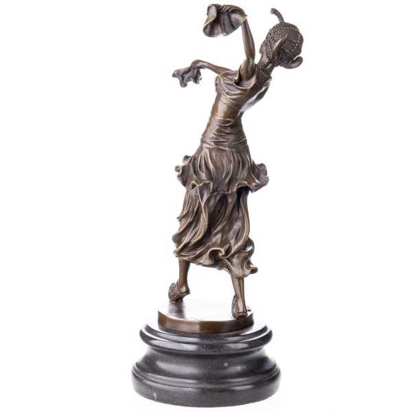 [LA-62666] Bronze Skulptur Figur Bronzeskulptur Bronzefigur Tänzerin mit Tüchern Art-Deco-Stil Bild 4