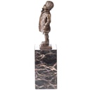 [LA-62676] Bronze Skulptur Figur Bronzeskulptur Bronzefigur Junge mit Mantel Bild 3