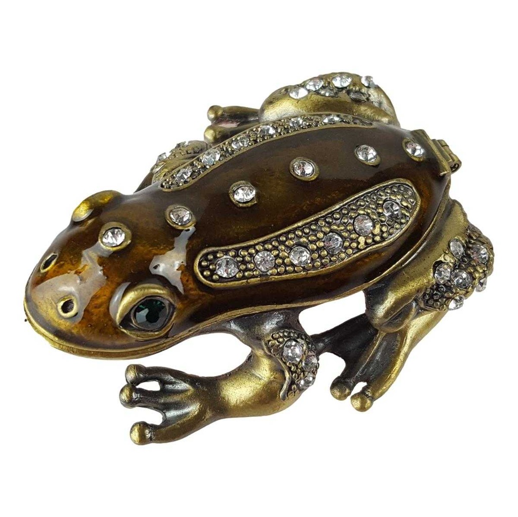 [LA-62680] Pillendose Pillendöschen Dose Döschen Schatulle Hartzinn Zinn emailliert Frosch Bild 3
