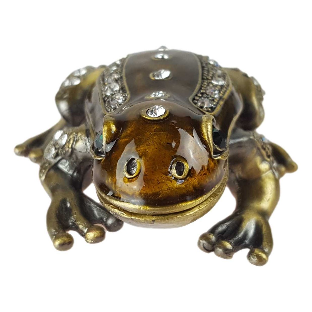 [LA-62680] Pillendose Pillendöschen Dose Döschen Schatulle Hartzinn Zinn emailliert Frosch Bild 4