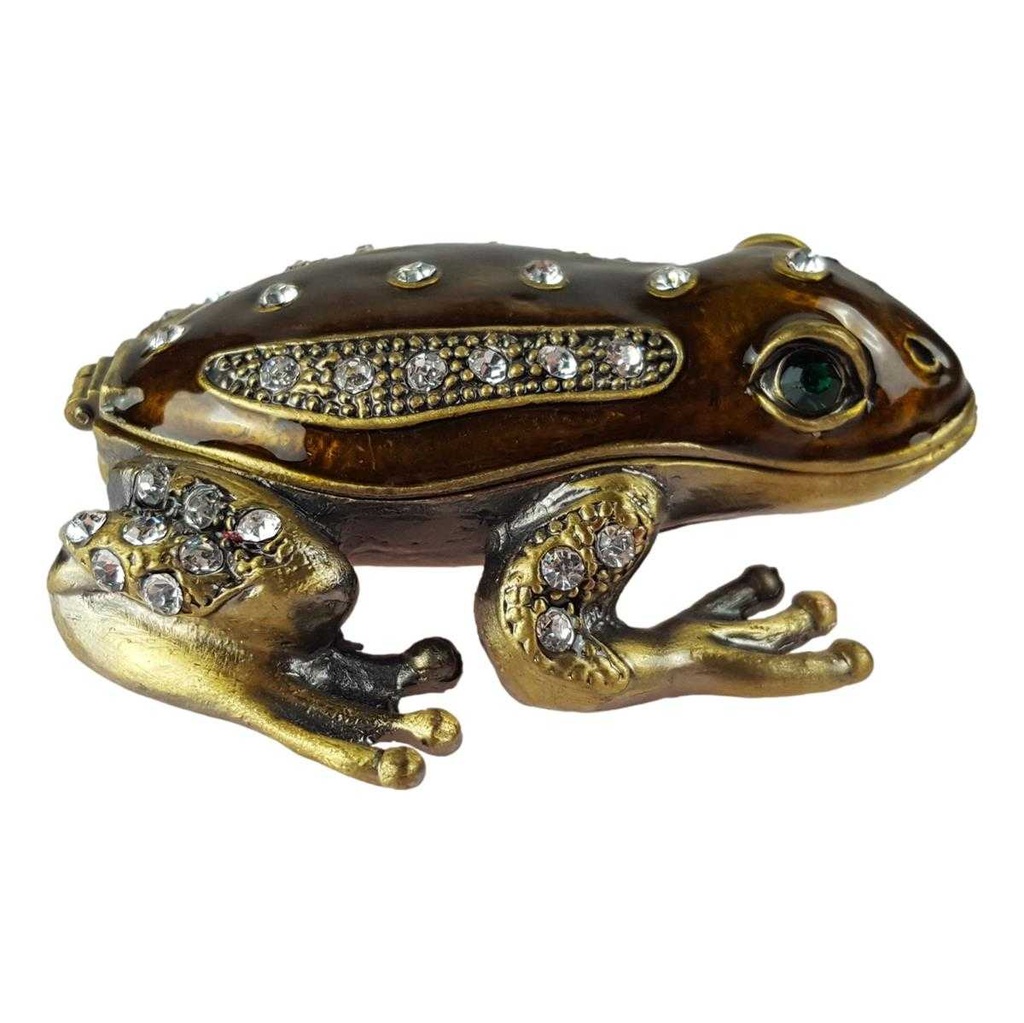 [LA-62680] Pillendose Pillendöschen Dose Döschen Schatulle Hartzinn Zinn emailliert Frosch Bild 5