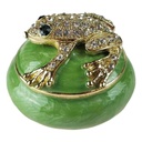 [LA-62684] Pillendose Pillendöschen Dose Döschen Schatulle Hartzinn Zinn emailliert Frosch #62684 Bild 4