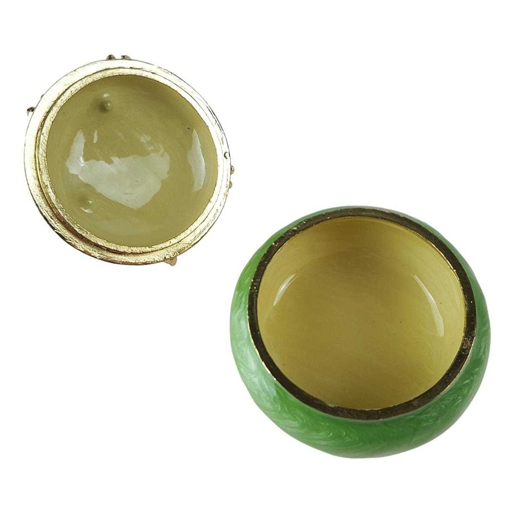 [LA-62684] Pillendose Pillendöschen Dose Döschen Schatulle Hartzinn Zinn emailliert Frosch #62684 Bild 6