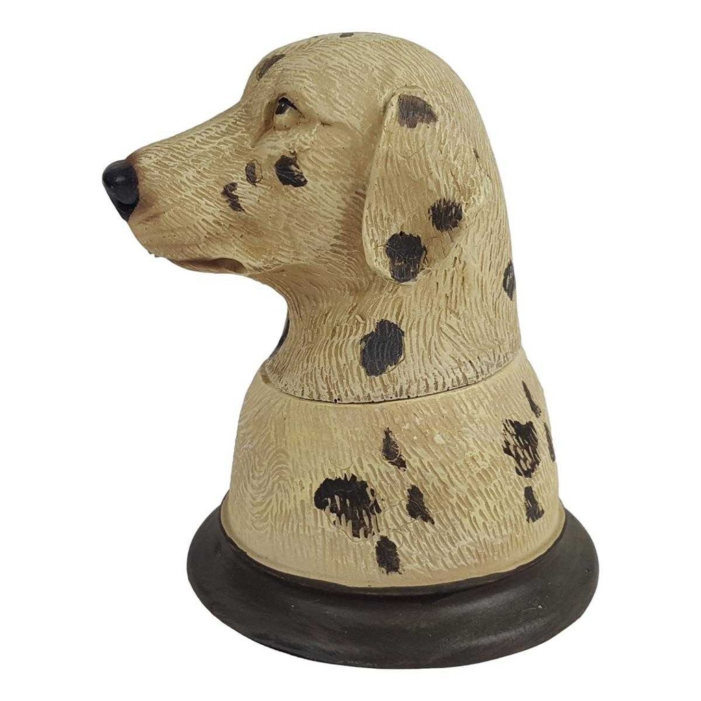 [LA-62752] Figur Skulptur Dose Kunststein Hundebüste Bild 2