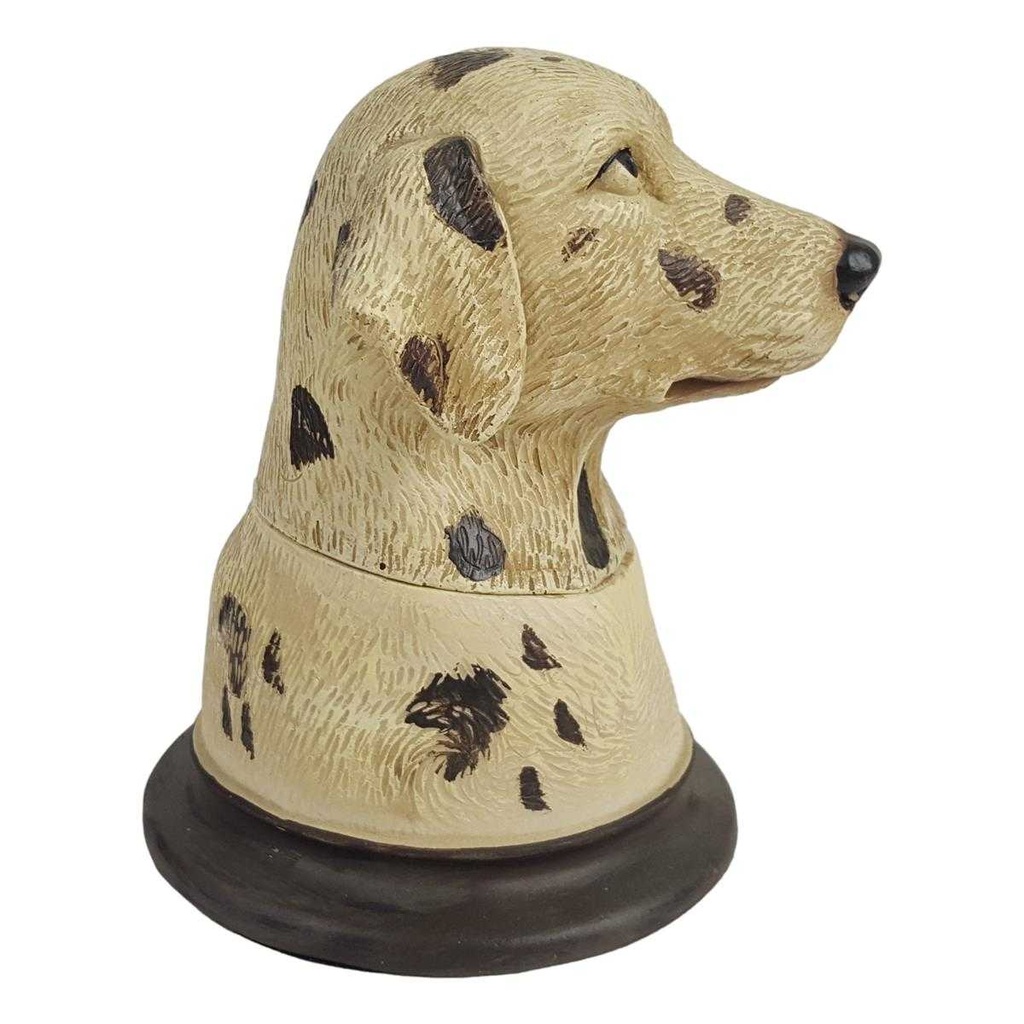 [LA-62752] Figur Skulptur Dose Kunststein Hundebüste Bild 4