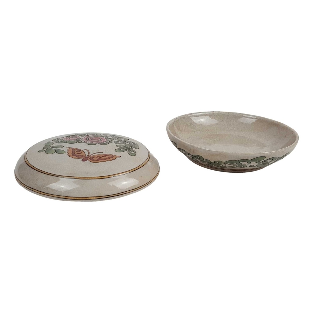[LA-62757] Dose Bunt Porzellan D 14 cm Jugend-Stil Bild 5