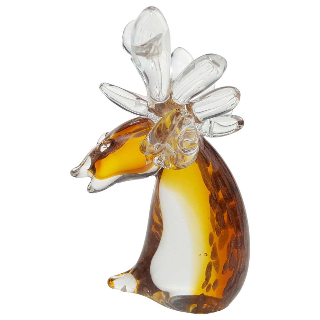 [LA-62820] Büste Skulptur Figur Hirsch Glas Murano-Stil Bild 2