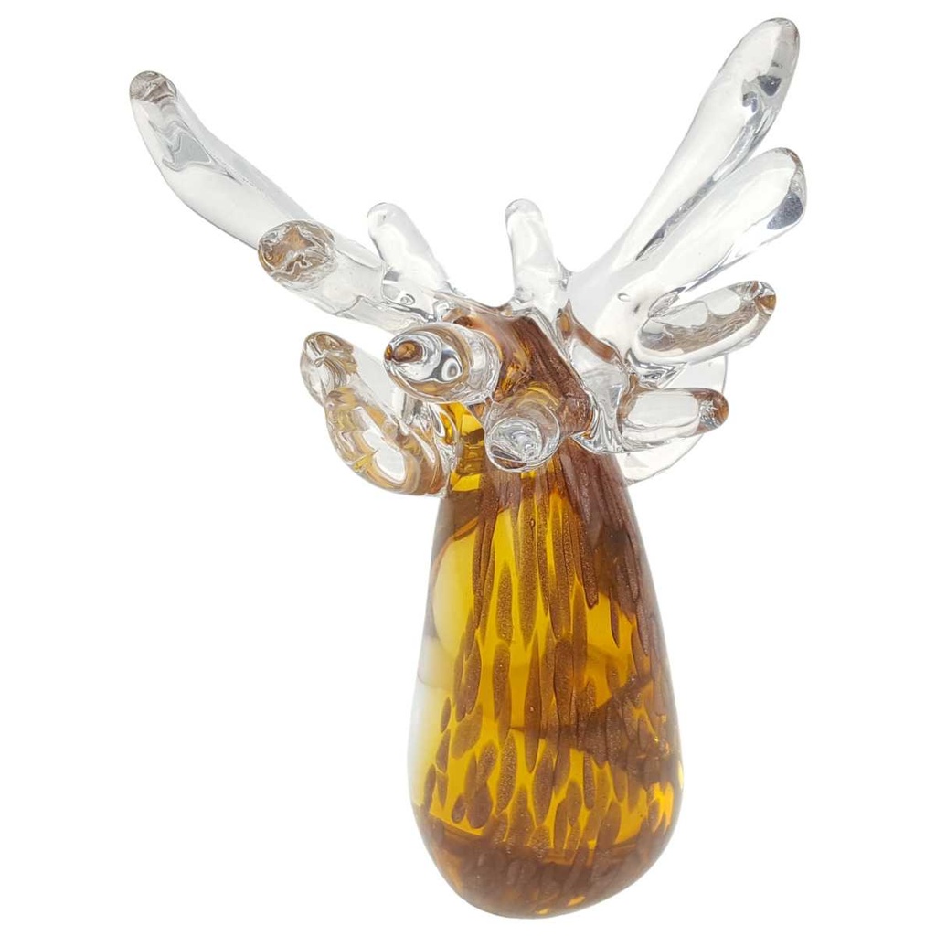 [LA-62820] Büste Skulptur Figur Hirsch Glas Murano-Stil Bild 3