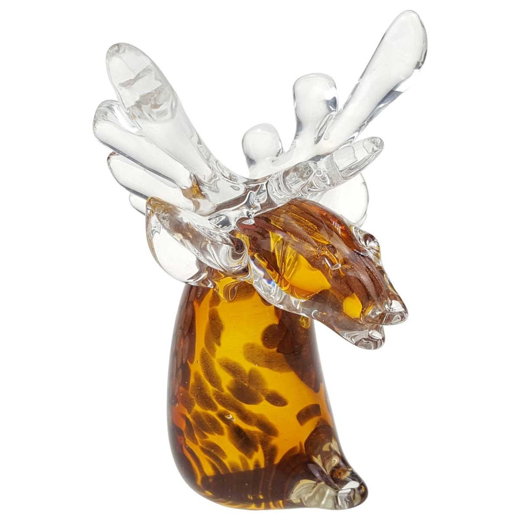 [LA-62820] Büste Skulptur Figur Hirsch Glas Murano-Stil Bild 4