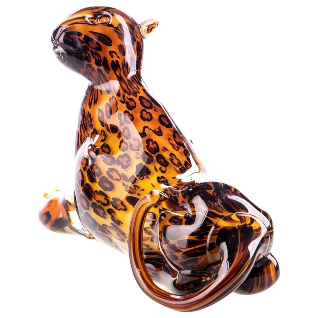 [LA-62843] Skulptur Figur Glas Leopard Murano-Stil Bild 2