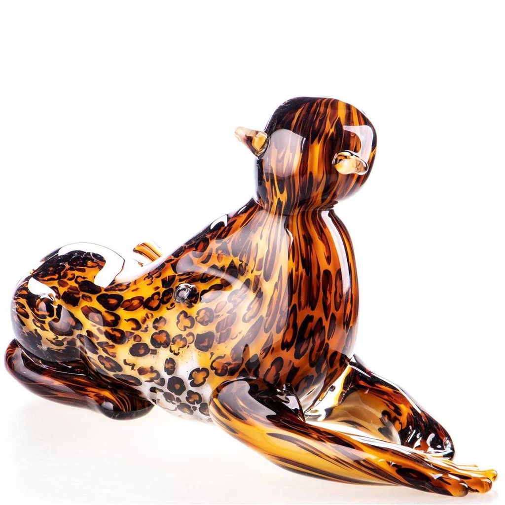 [LA-62843] Skulptur Figur Glas Leopard Murano-Stil Bild 3