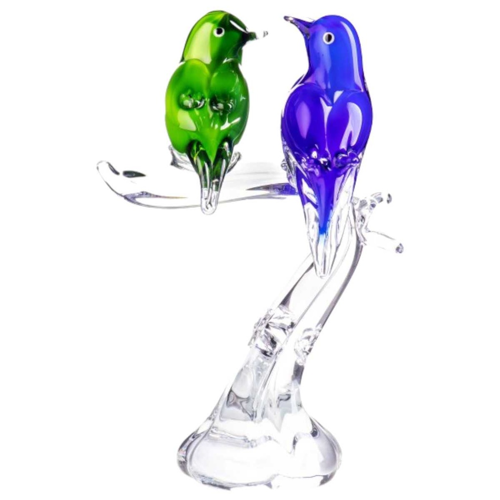 [LA-62844] Skulptur Glas Vögel auf Ast Murano-Stil #62844 Bild 2