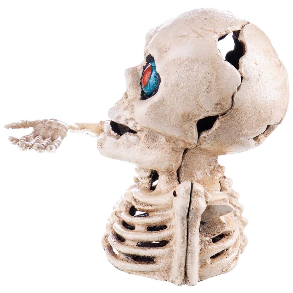 [LA-63044] Spardose Geldbank Skulptur mechanisch Skelett Gusseisen #63044 Bild 2