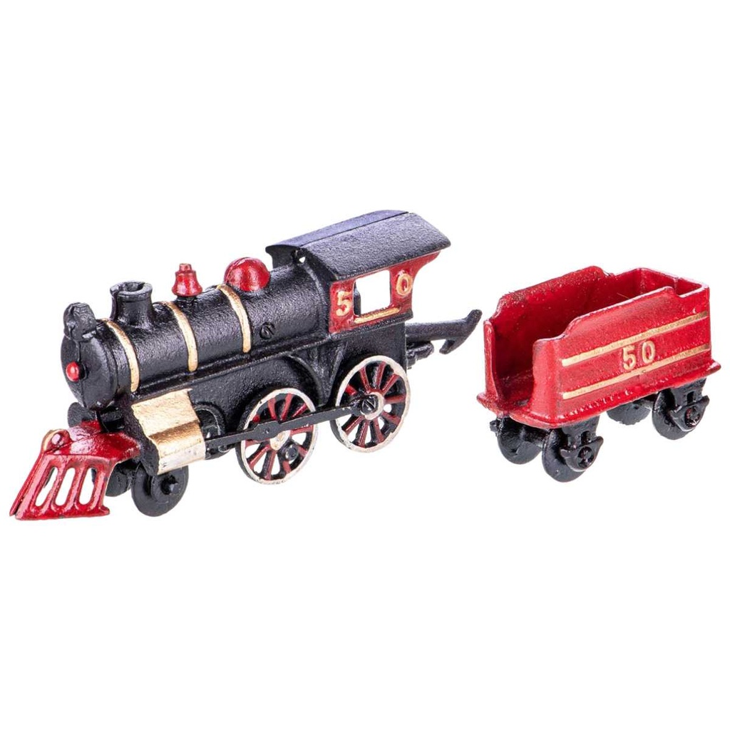 [LA-63075] Skulptur Figur Gusseisen Lokomotive Bild 2