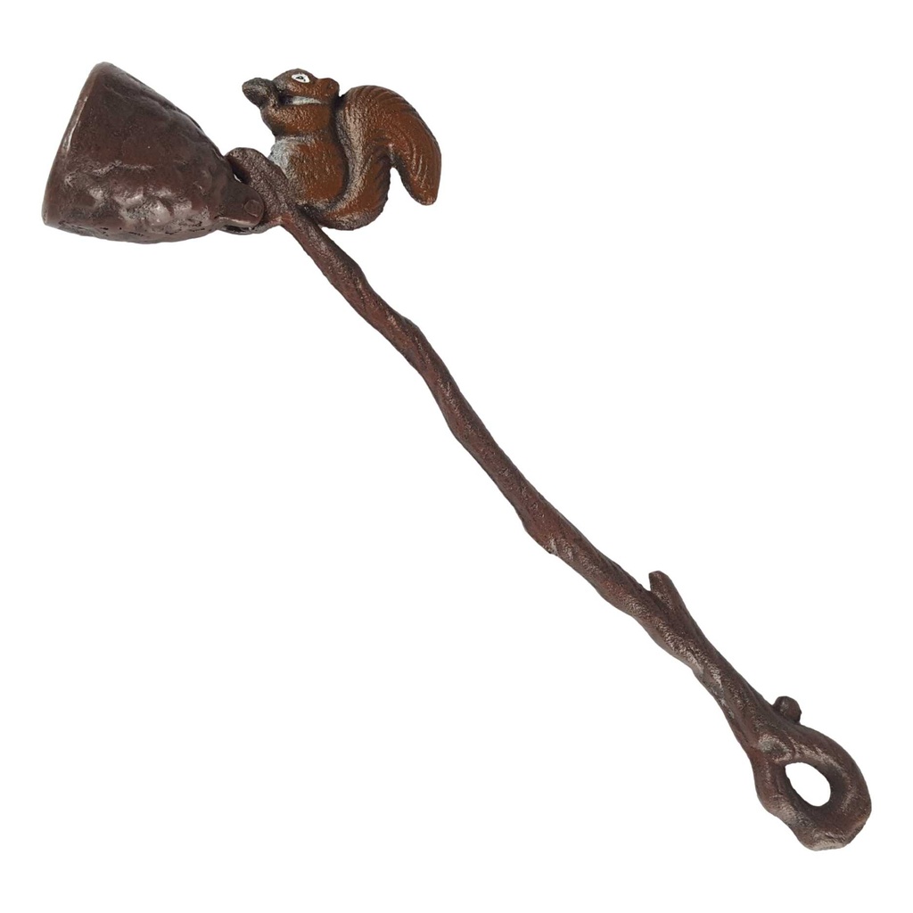 [LA-63095] Kerzenlöscher Kerzen Löschhut Flammenstopper Gusseisen Eichhörnchen Nuss Bild 2