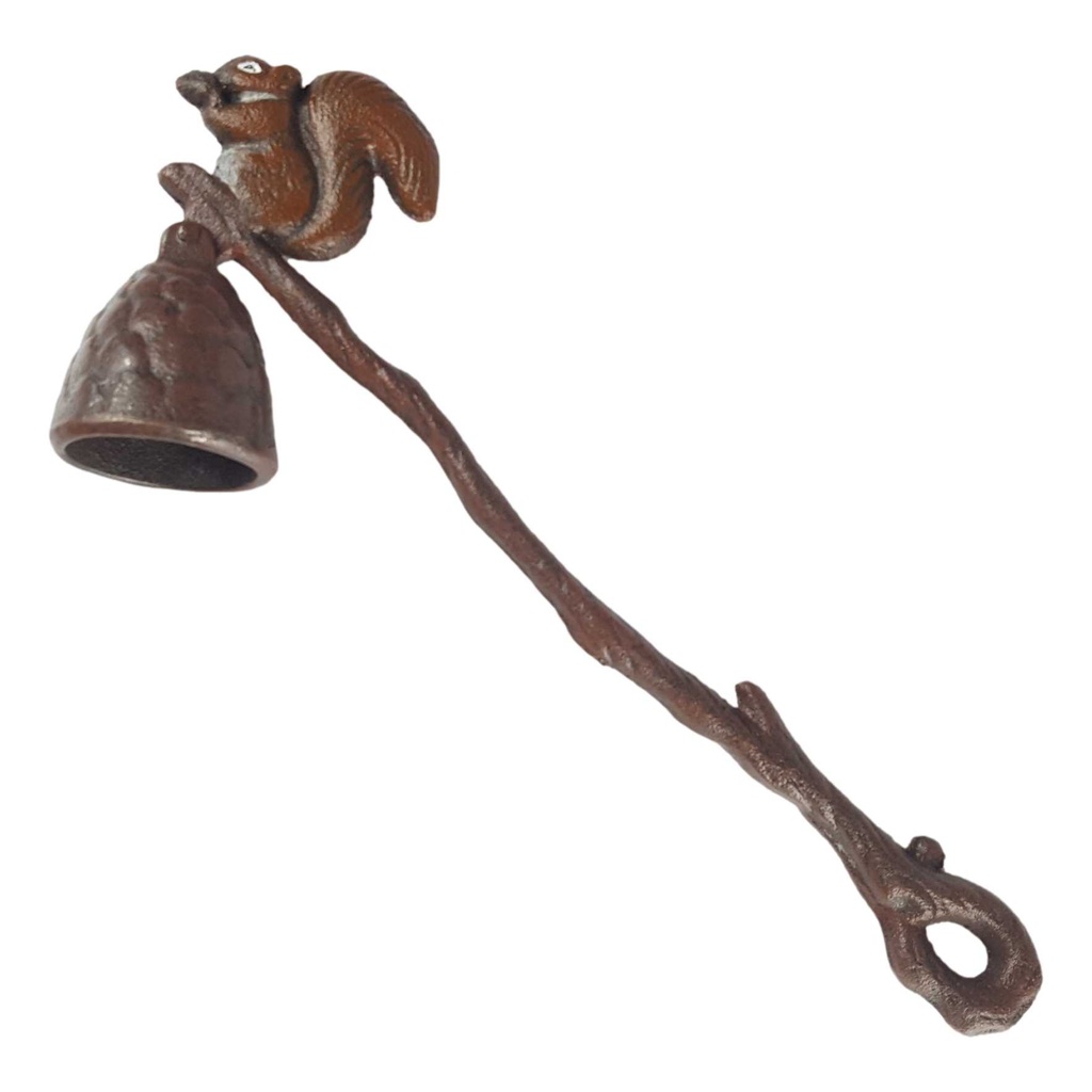 [LA-63095] Kerzenlöscher Kerzen Löschhut Flammenstopper Gusseisen Eichhörnchen Nuss Bild 3