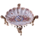 [LA-63146] Porzellan/Messing Schale mit Engeln 17x41x36cm #63146 Bild 2