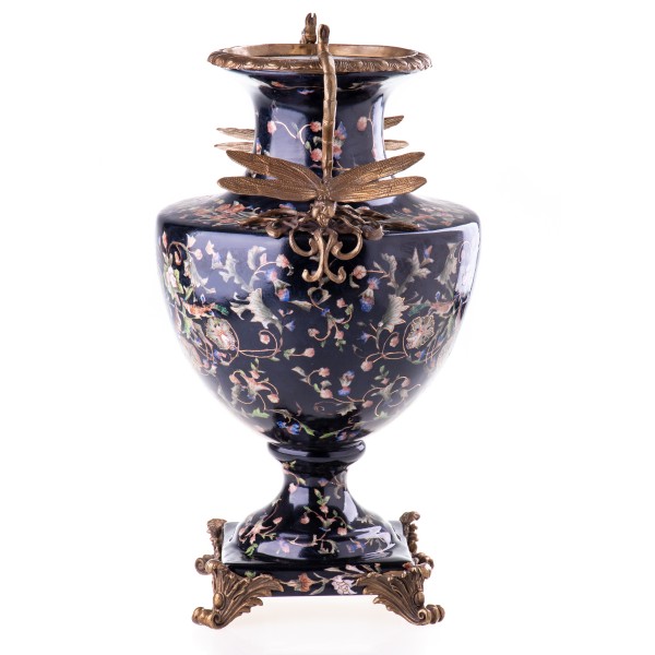 [LA-63192] Porzellan/Messing Vase mit Libellen #63192 Bild 2