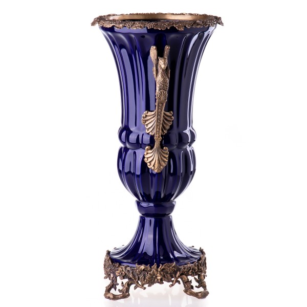 [LA-63435] Porzellan/Messing Vase #63435 Bild 2