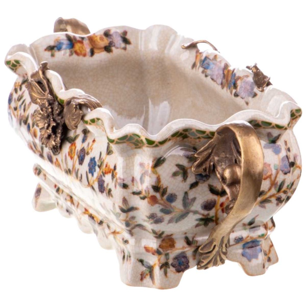 [LA-63505] Schale Porzellan/Messing Rosen Bild 2