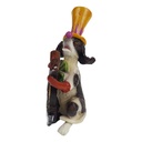 [LA-63712] Skulptur Figur Hund in Clownskostüm mit Instrument Mehrfarbig Bild 2