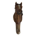 [LA-63716] Kunststein Figur Skulptur Wandhaken Pferd handbemalt #63716 Bild 3