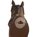 [LA-63716] Kunststein Figur Skulptur Wandhaken Pferd handbemalt #63716 Bild 4