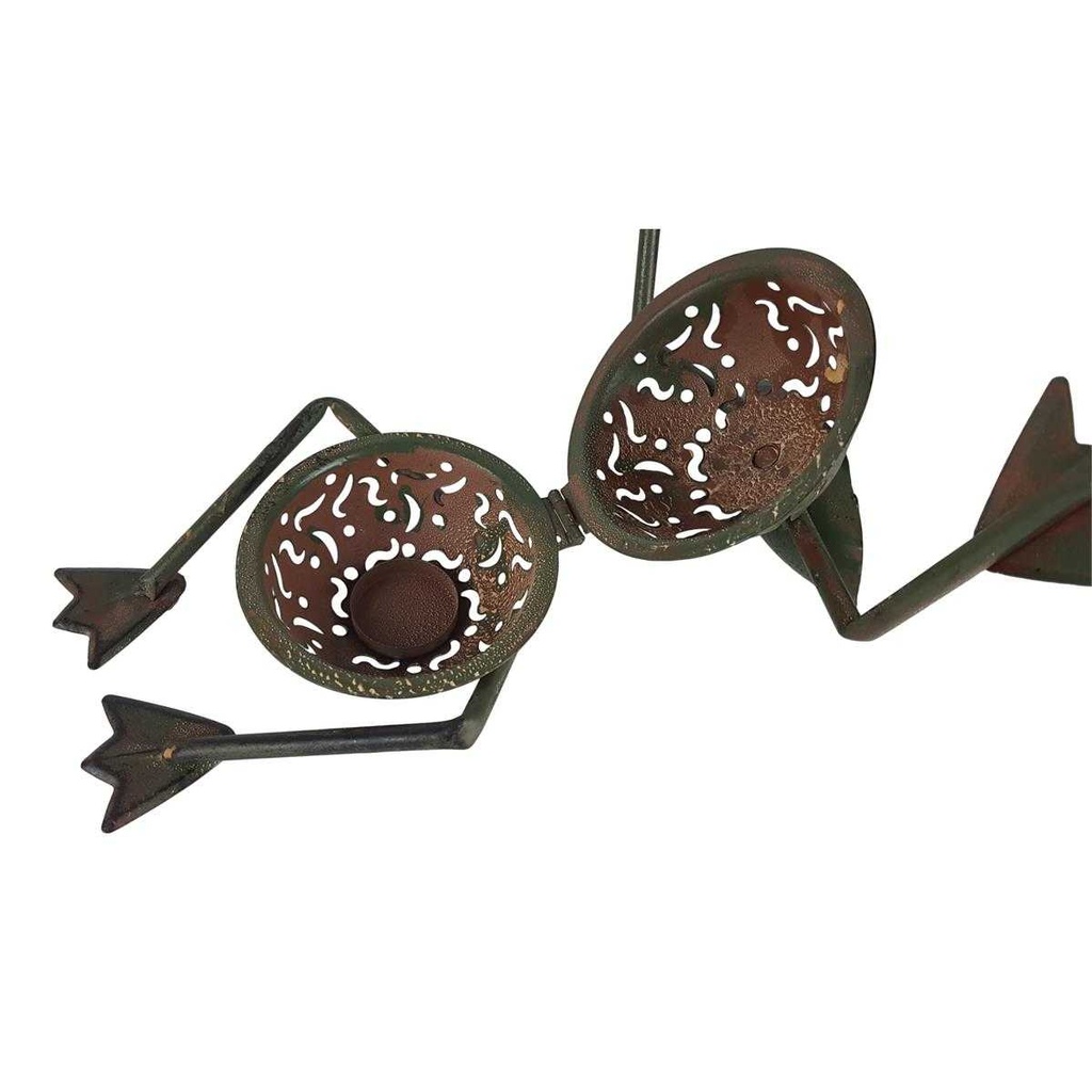 [LA-63790] Figur Skulptur Windlicht Teelichthalter Frosch sitzend Garten Bild 4