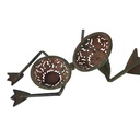 [LA-63790] Figur Skulptur Windlicht Teelichthalter Frosch sitzend Garten Bild 4