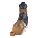 [LA-63796] Kunststein Figur Skulptur Hund mit Kostüm handbemalt #63796 Bild 3