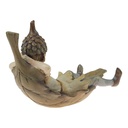 [LA-63805] Kunstharz Figur Skulptur Deko Kobold in Nussschale handbemalt L 18 cm Bild 5