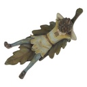 [LA-63806] Kunstharz Figur Skulptur Kobold auf Blatt handbemalt L 18 cm Bild 3