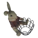[LA-63809] Kunststein Figur Skulptur Hase mit Korb handbemalt #63809 Bild 7