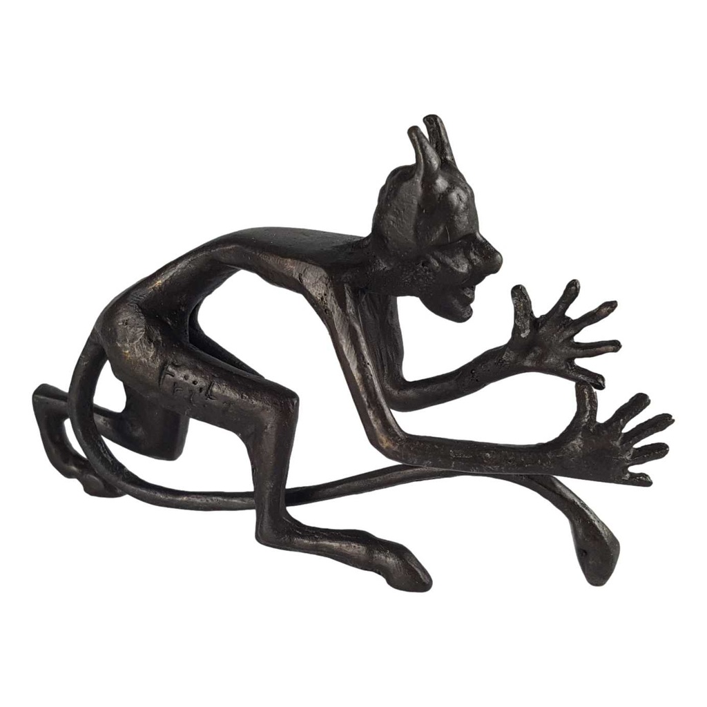 [LA-63861] Bronzierte Kupferfigur Nackter Teufel #63861 Bild 3