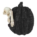 [LA-63929] Kunststein Figur Skulptur Halloween Skelett in Kürbis mit LED beleuchtung Bild 6