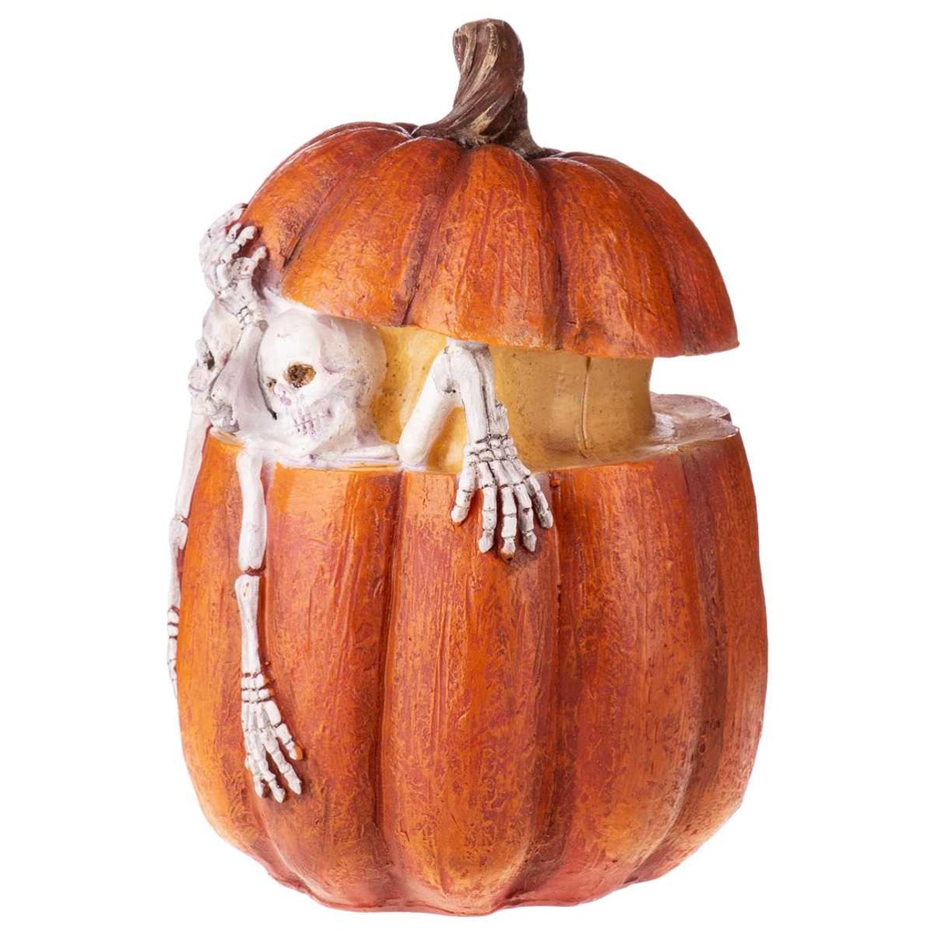 [LA-63939] Kunststein Figur Skulptur Halloween Skelette in Kürbis #63939 Bild 2