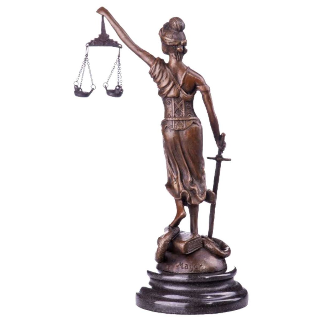[LA-63948] Bronze Skulptur Figur Bronzeskulptur Bronzefigur Justitia Bild 2