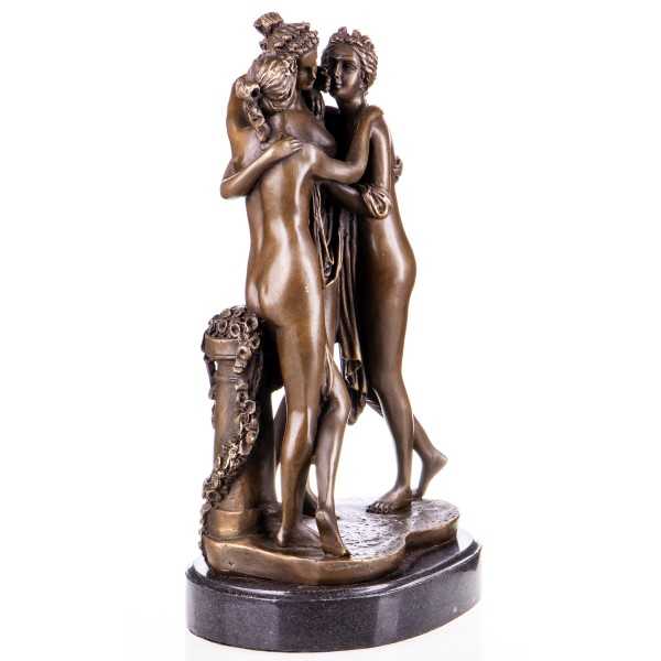 [LA-63950] Skulptur Figur Bronzeskulptur Bronzefigur Bronze Die 3 Grazien nach Canova Bild 3